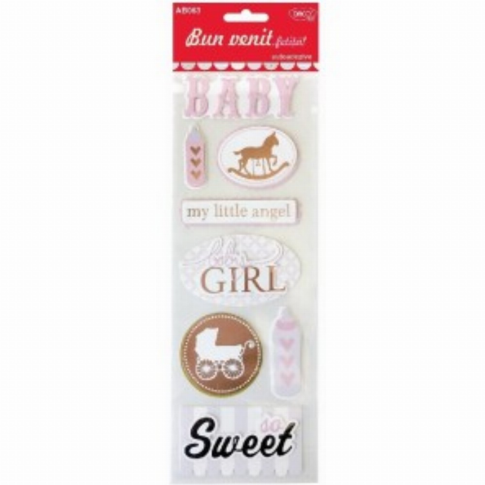 Abtibild Bun Venit Fetita 3 Buc