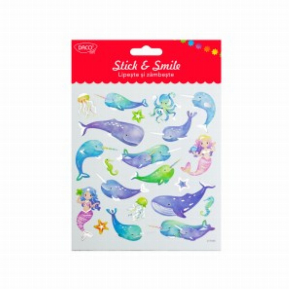 Abtibild Balene Cu Corn Lipeste Si Zambeste 3 Buc