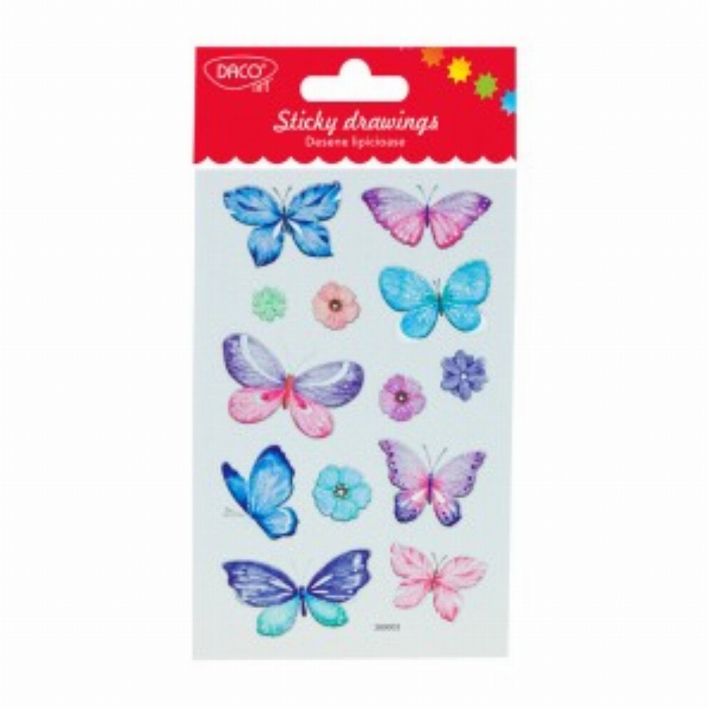 Abtibild Fluturi Desene Lipicioase 3 Buc