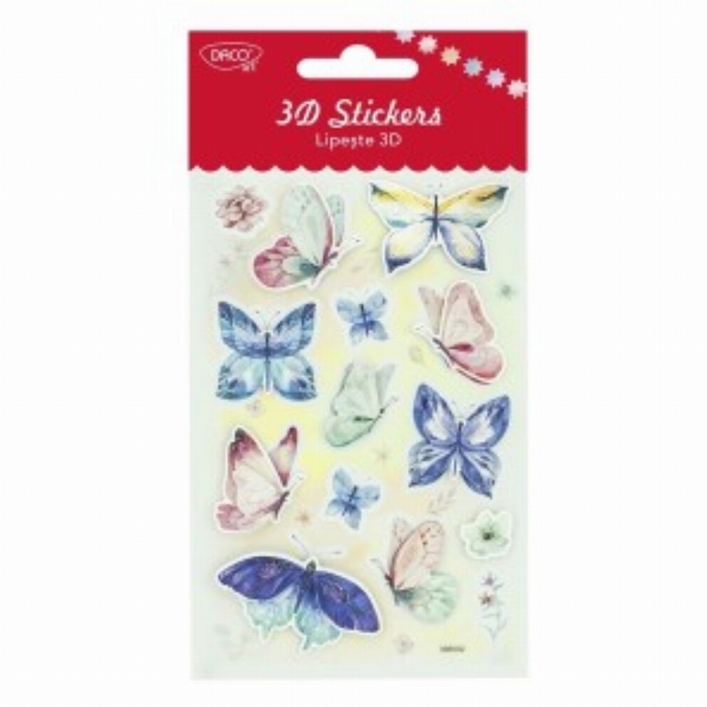 Abtibild Fluturi Lipeste 3d 3 Buc