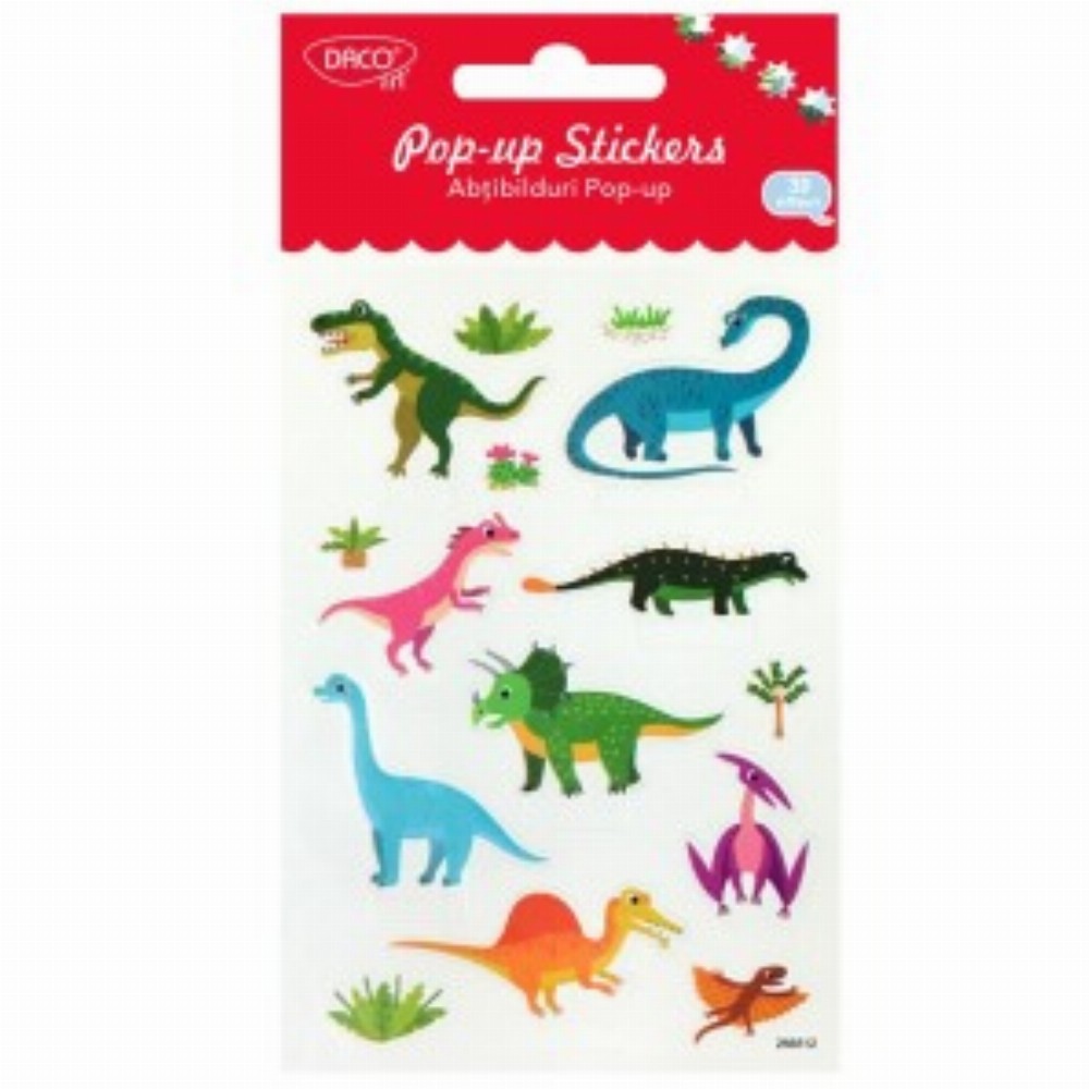 Abtibild Dinozauri Pop Up 3 Buc