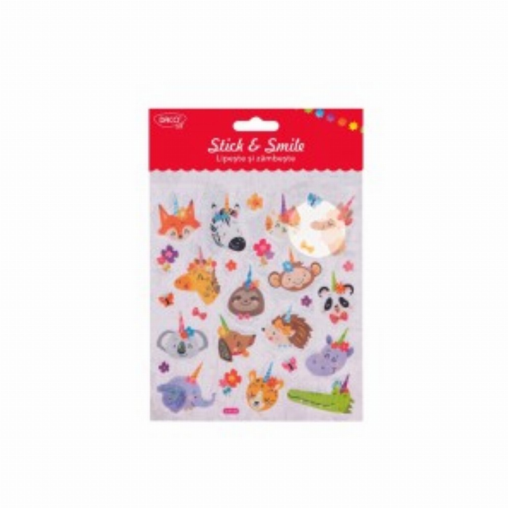 Abtibild Animale Cu Corn Lipeste Si Zambeste 3 Buc