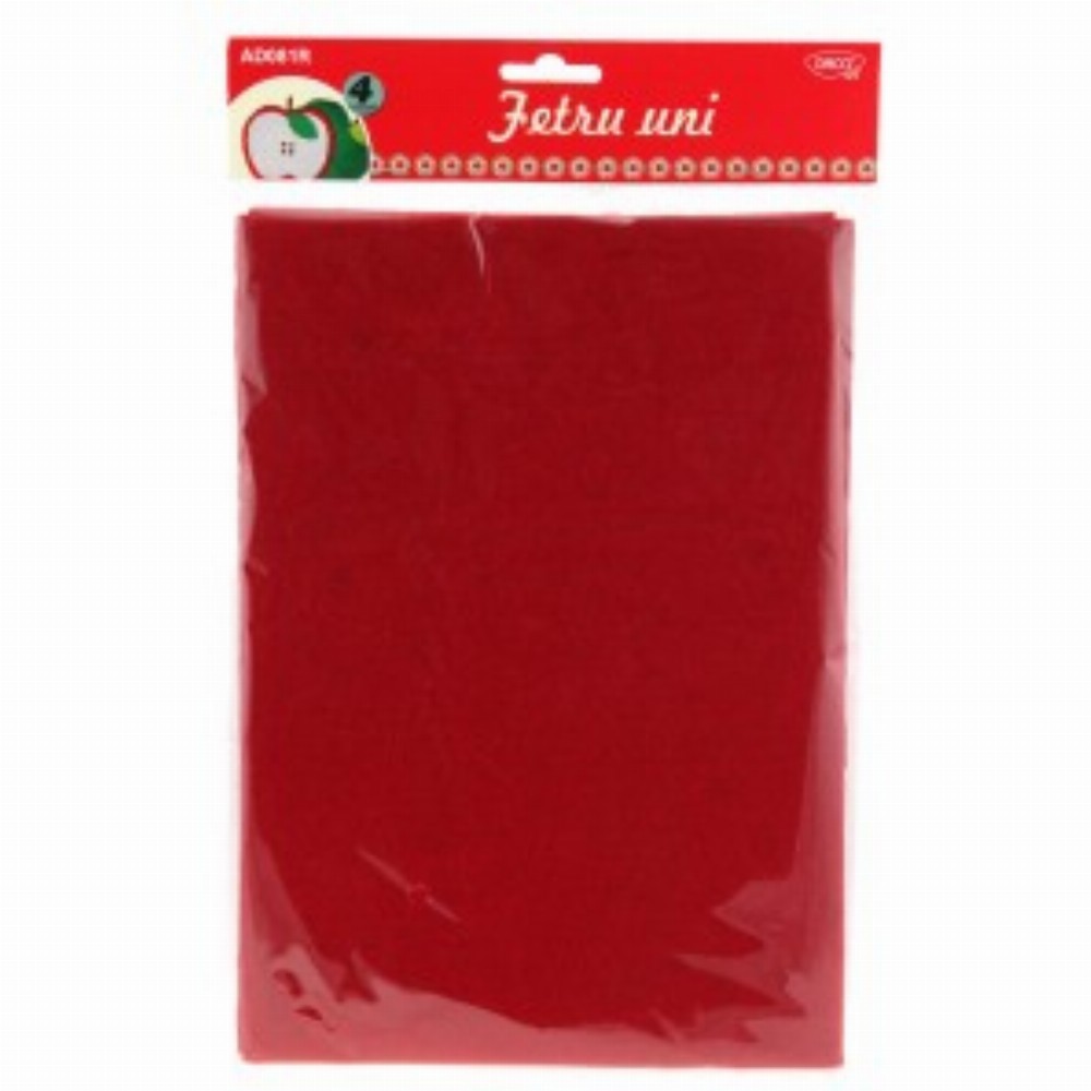 Accesorii Craft Fetru Uni Set 4 Rosu 3 Buc