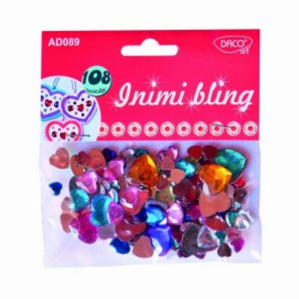 Accesorii Craft Inimi Bling 6 Buc