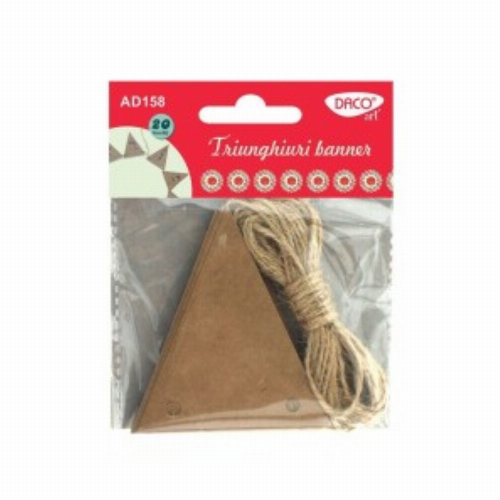 Accesorii Craft Etichete Triunghiuri Baner 6 Buc