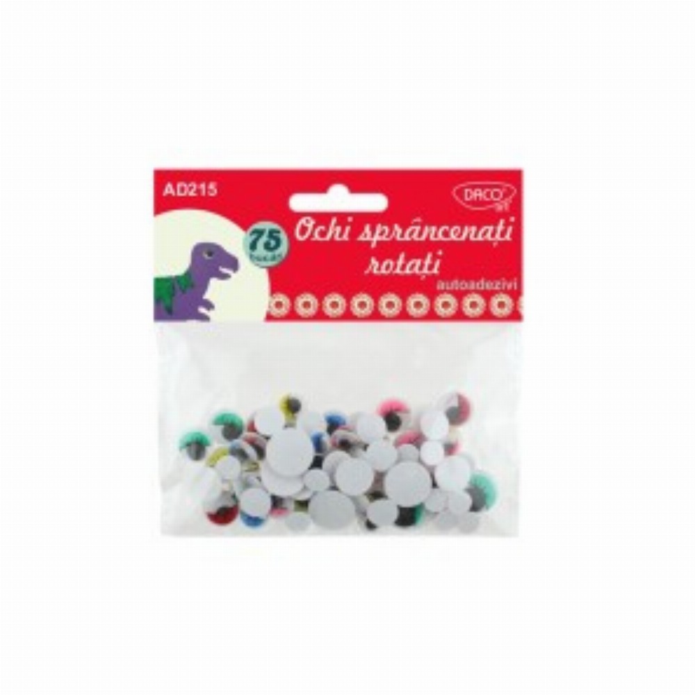 Accesorii Craft Ochi Sprancenati Si Rotati 6 Buc