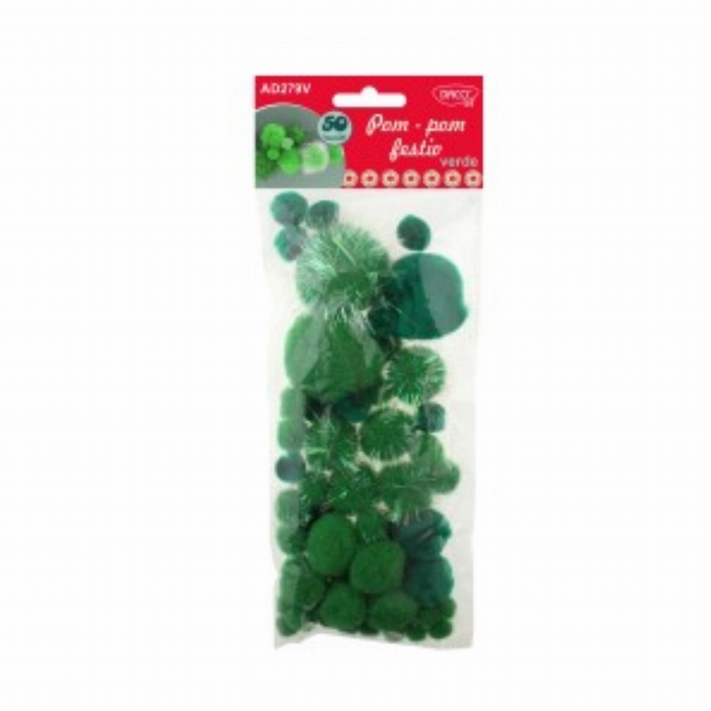 Accesorii Craft Pom Pom Festiv Verde 3 Buc