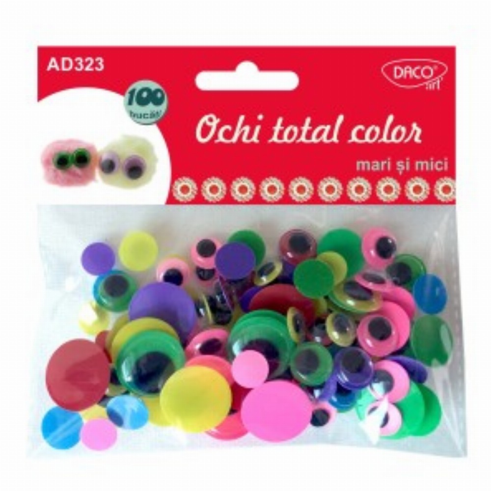 Accesorii Craft Ochi Total Color Mari Si Mici 3 Buc