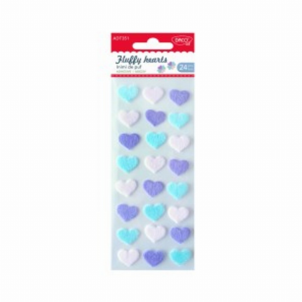 Accesorii Craft Inimi De Puf 3 Buc