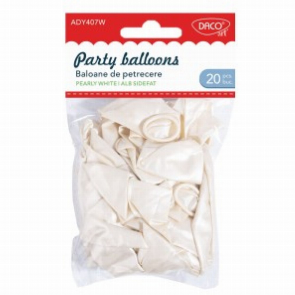 Accesorii Craft Baloane De Petrecere Albe 3 Buc