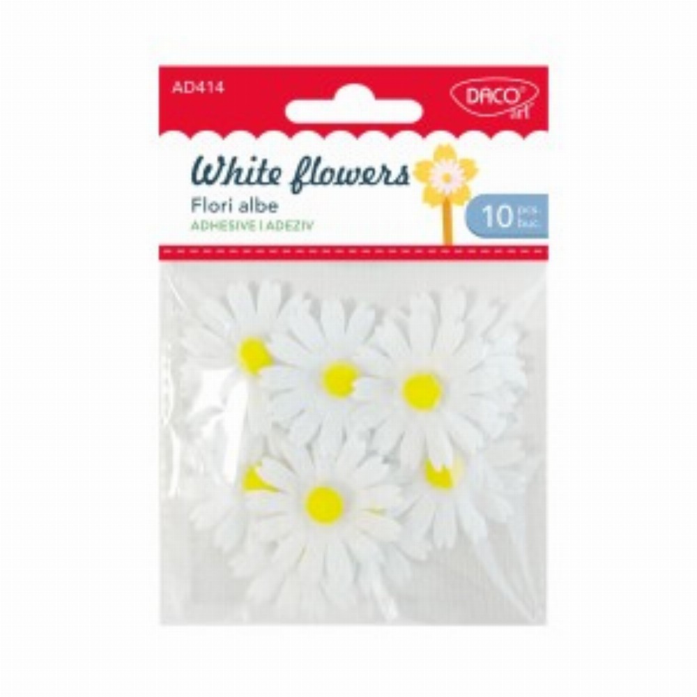 Accesorii Craft Flori Albe 3 Buc