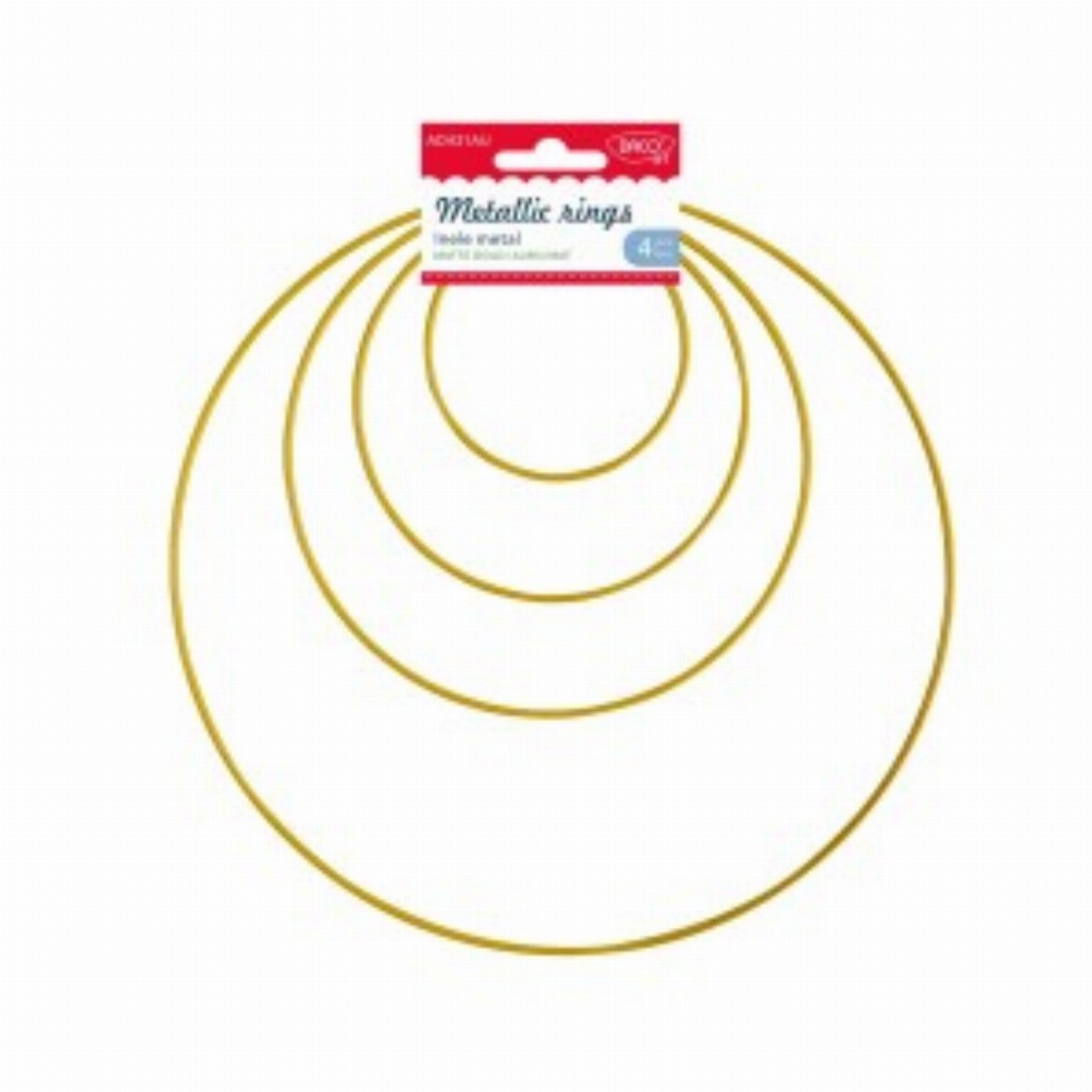 Accesorii Craft Inele Metal Aurii 3 Buc