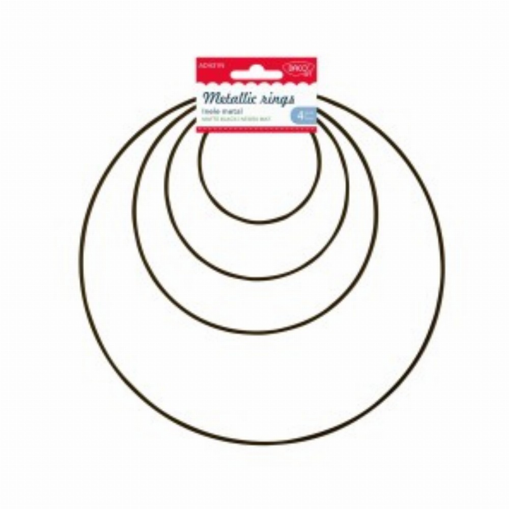 Accesorii Craft Inele Metal Negre 3 Buc