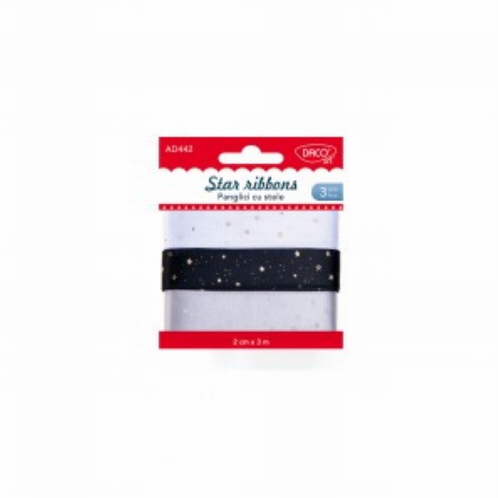 Accesorii Craft Panglici Cu Stele 3 Buc