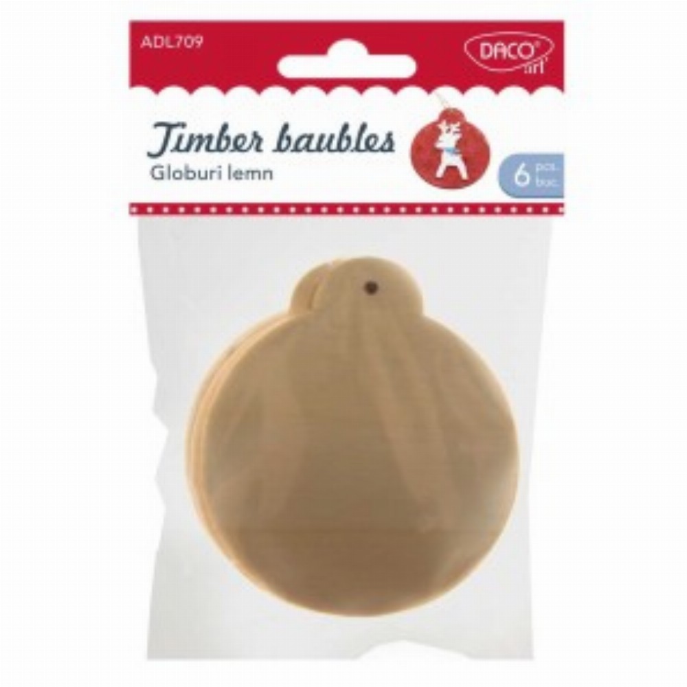 Accesorii Craft Globuri De Lemn 3 Buc