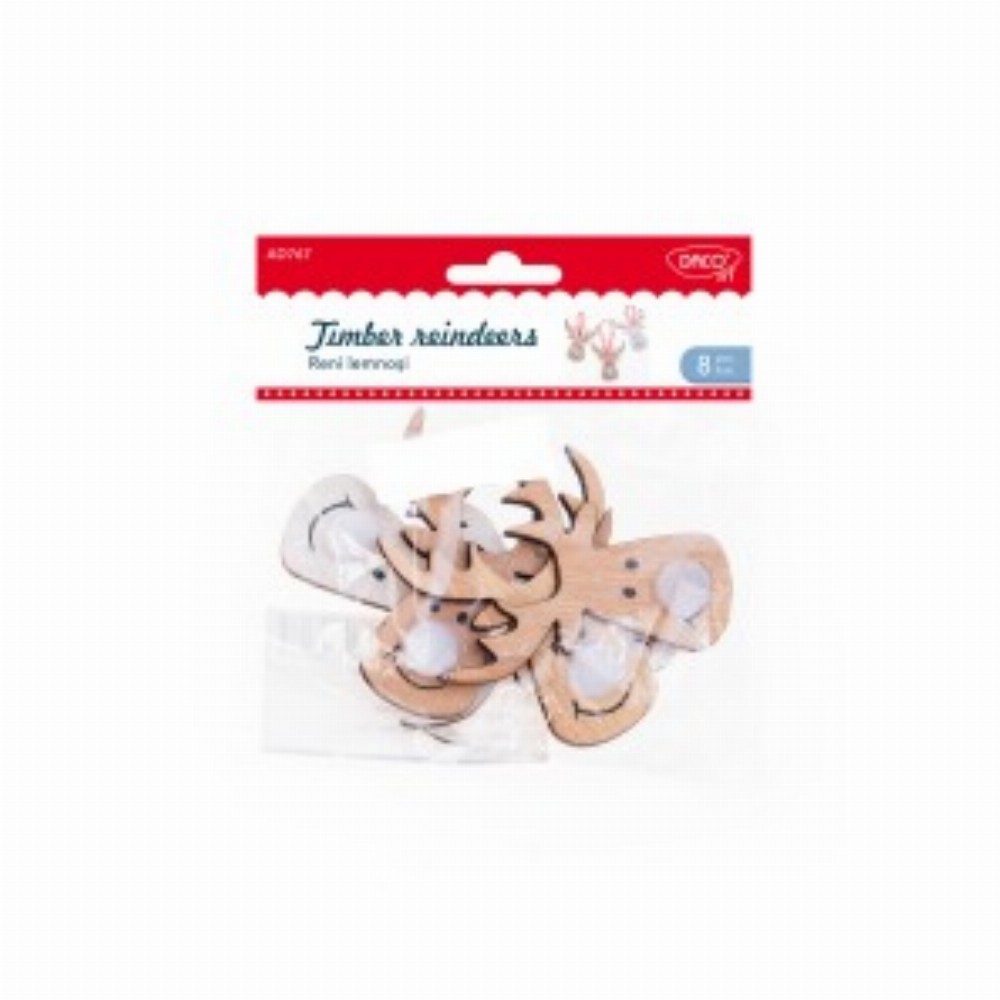 Accesorii Craft Reni Lemnosi 3 Buc