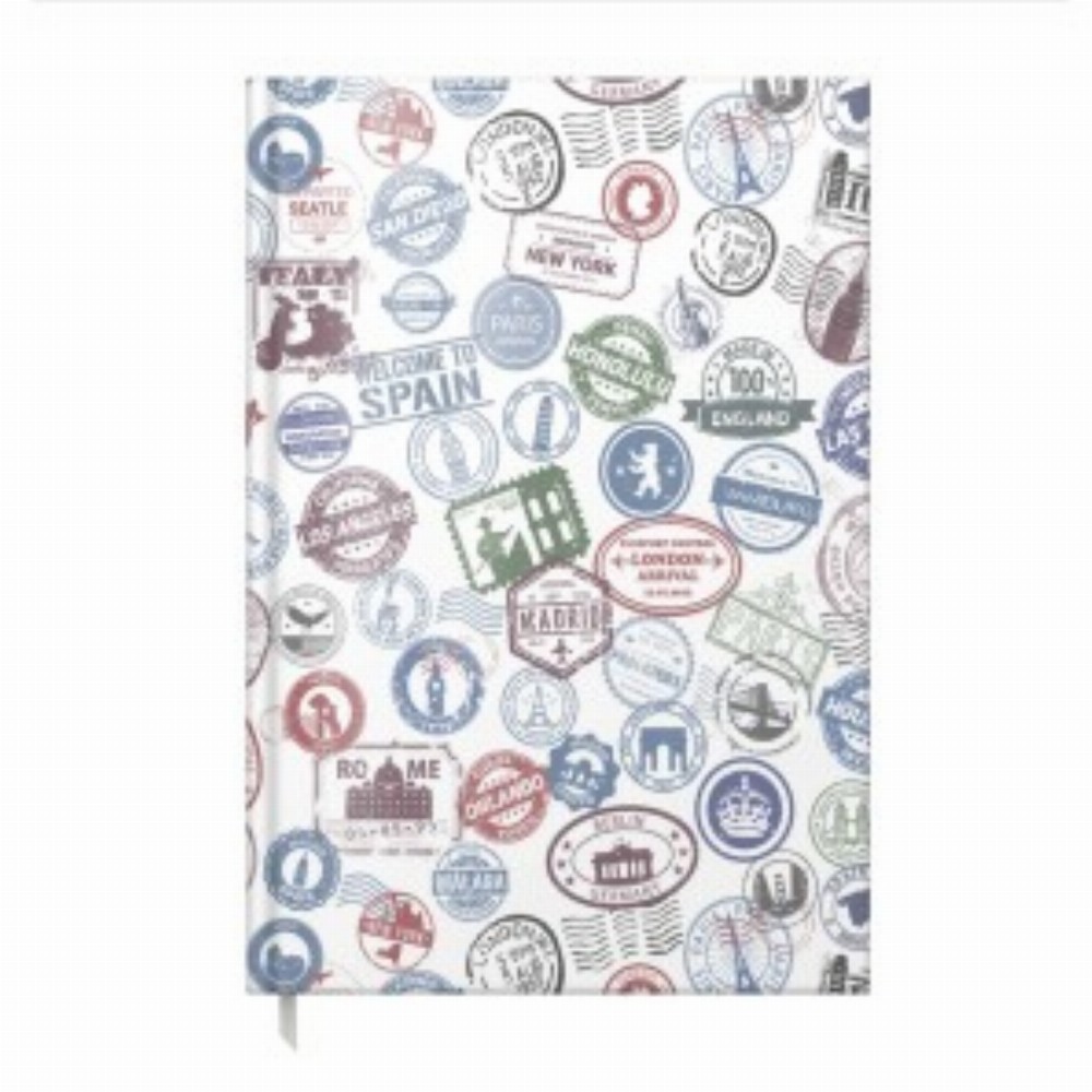 Agenda A5 Nedatata Travel Stamps