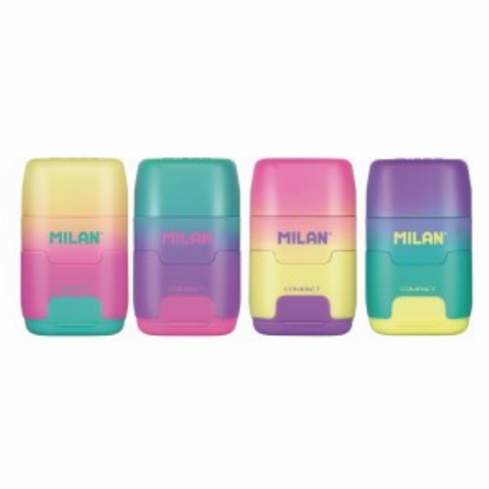 Ascutitoare Plastic Dubla Cu Container Sunset 24 Buc