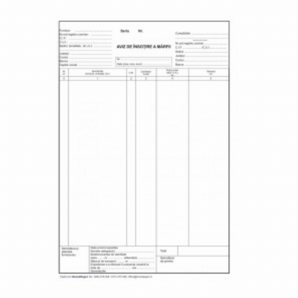 Aviz De Insotire A Marfii A4 150f Nep L03387