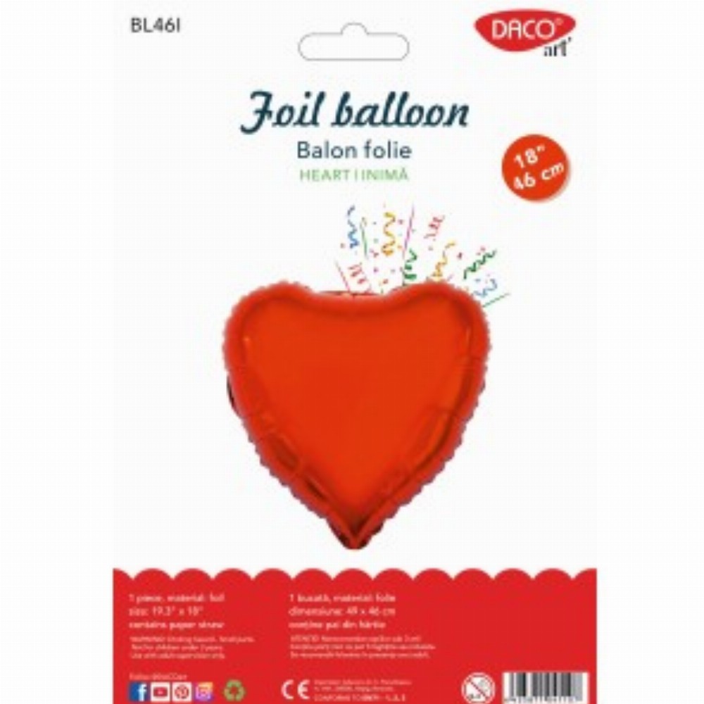 Balon Folie Inima 46 Cm