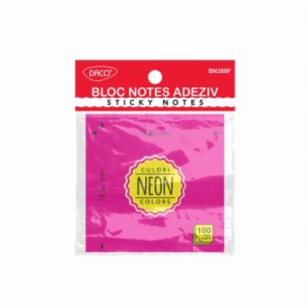 Bloc Notes Adeziv 76x76 Fucsia Neon