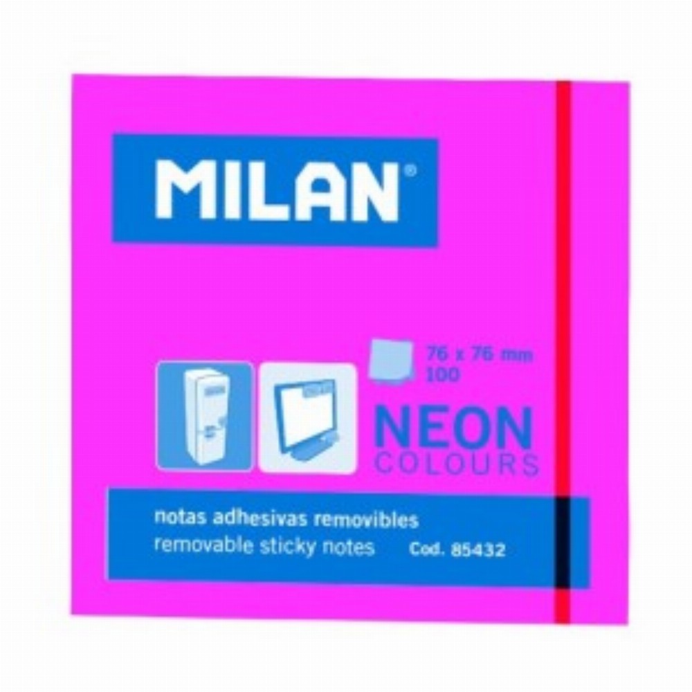 Bloc Notes Adeziv 76x76 Neon Roz 10 Buc