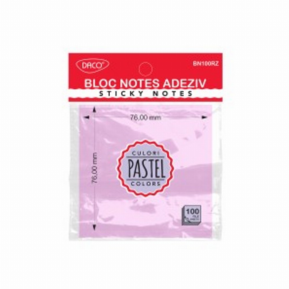 Bloc Notes Adeziv 76x76 Roz Pastel