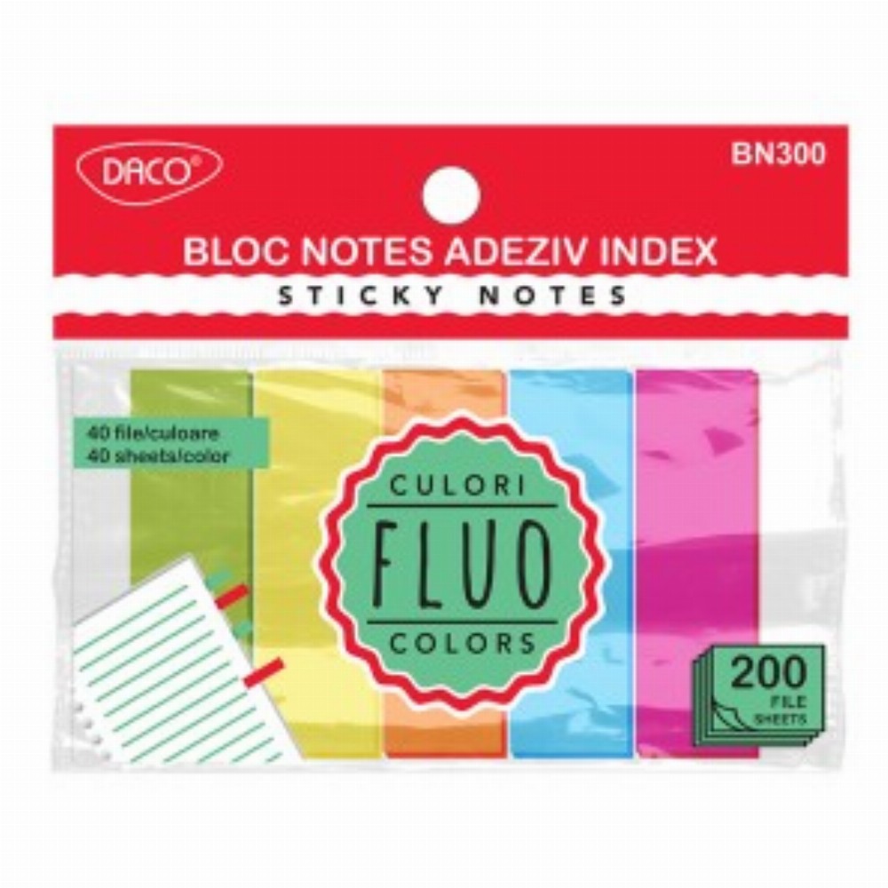 Bloc Notes Adeziv Index 5 Cul 50x20