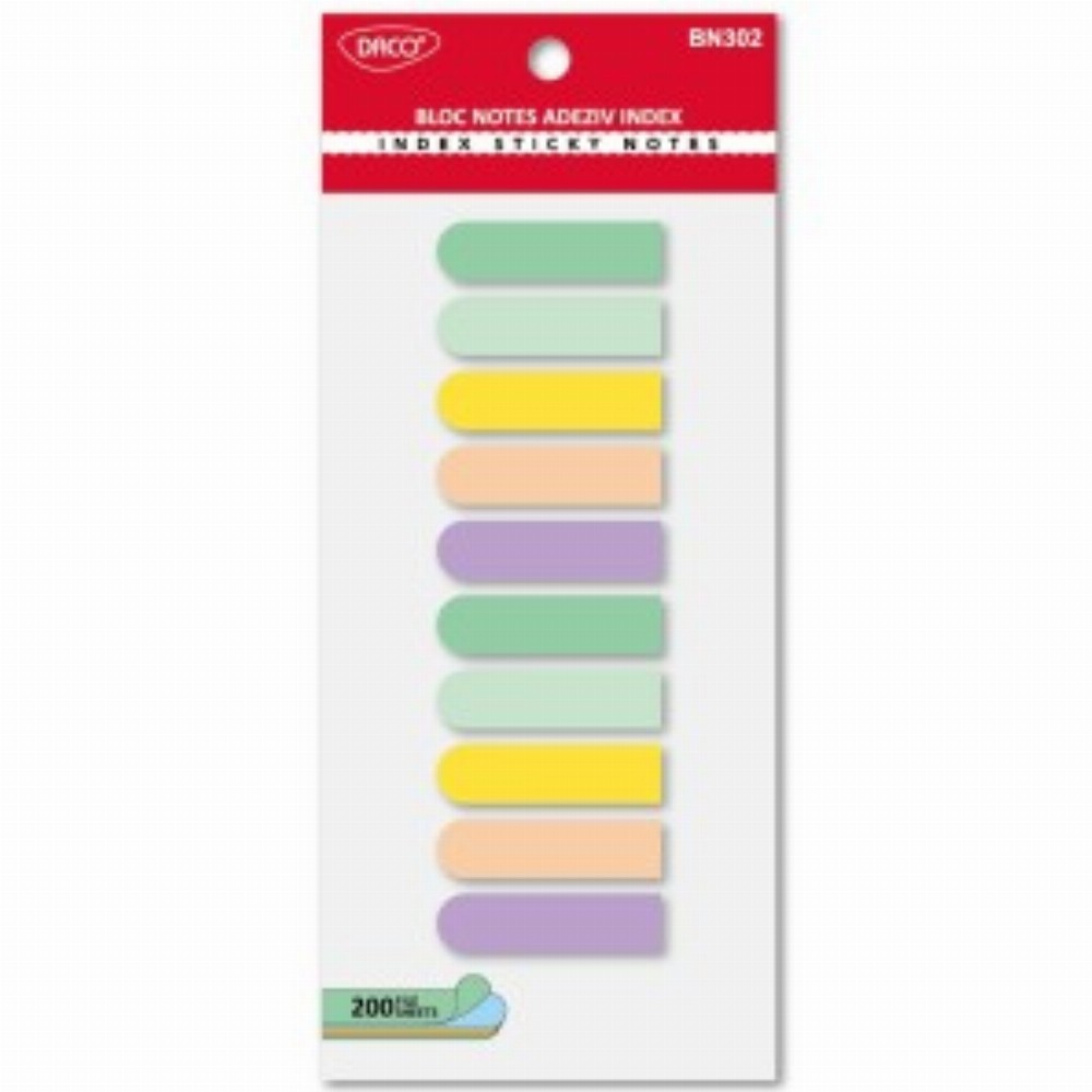 Bloc Notes Adeziv Index Plastic 5c Pastel 45x12