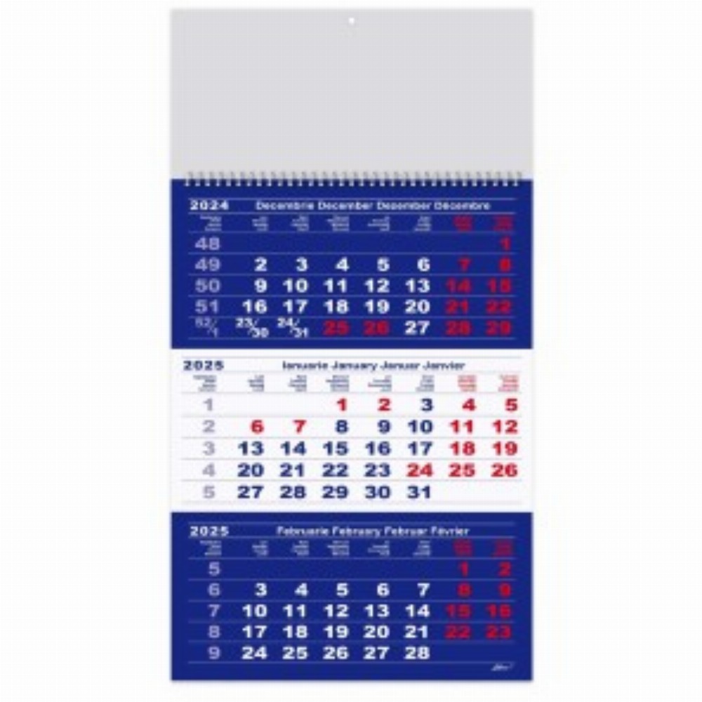 Calendar Triptic Albastru