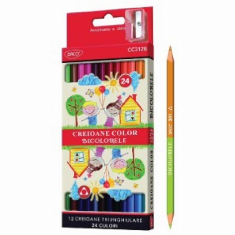 Creion Color 12 Bicolor 12 Buc