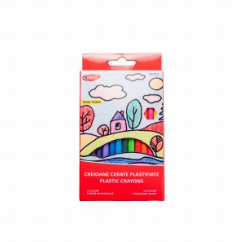 Creion Color 12 Plastifiat Ascutitoare