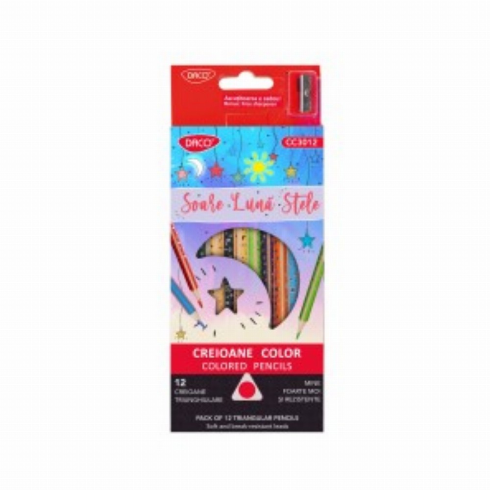 Creion Color 12 Soare Luna Stele
