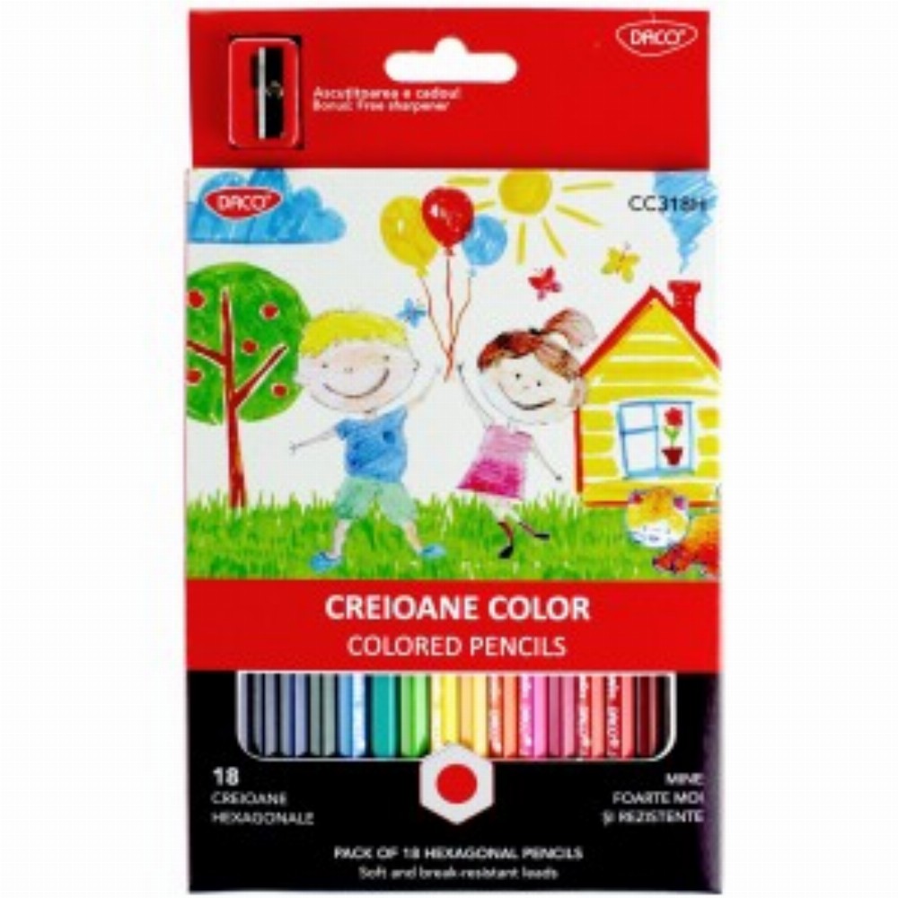 Creion Color 18 Culori 8 Buc