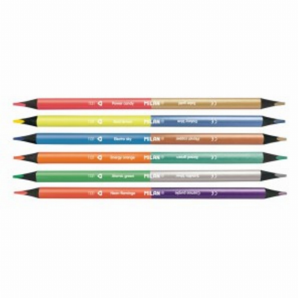 Creion Color 6 Bicolor Fluo Metal