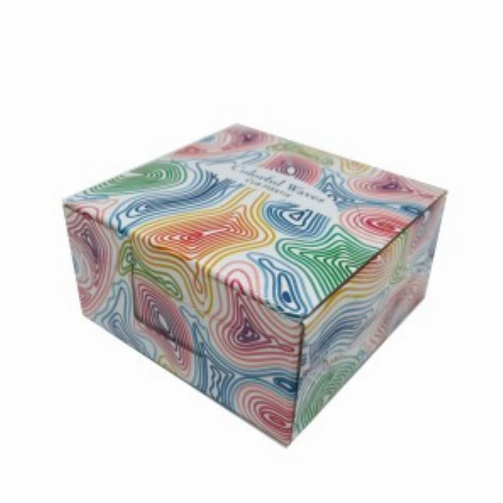 Cub Hartie Alb Cu Suport Carton Colorful Waves