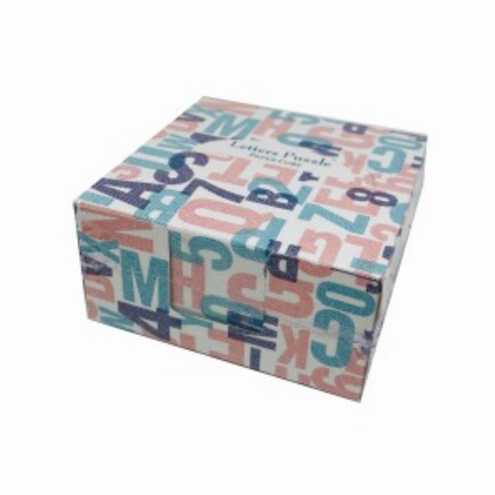 Cub Hartie Alb Cu Suport Carton Letters Puzzle