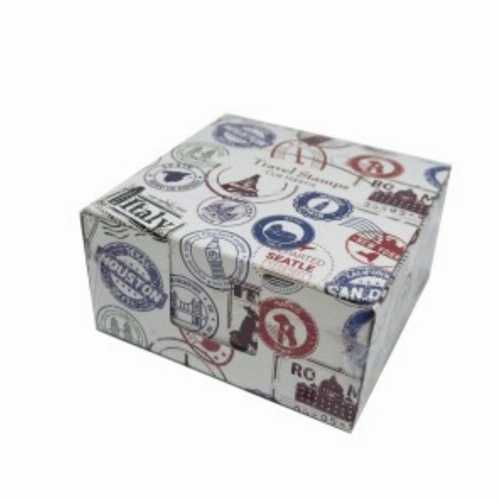 Cub Hartie Alb Cu Suport Carton Travel Stamps