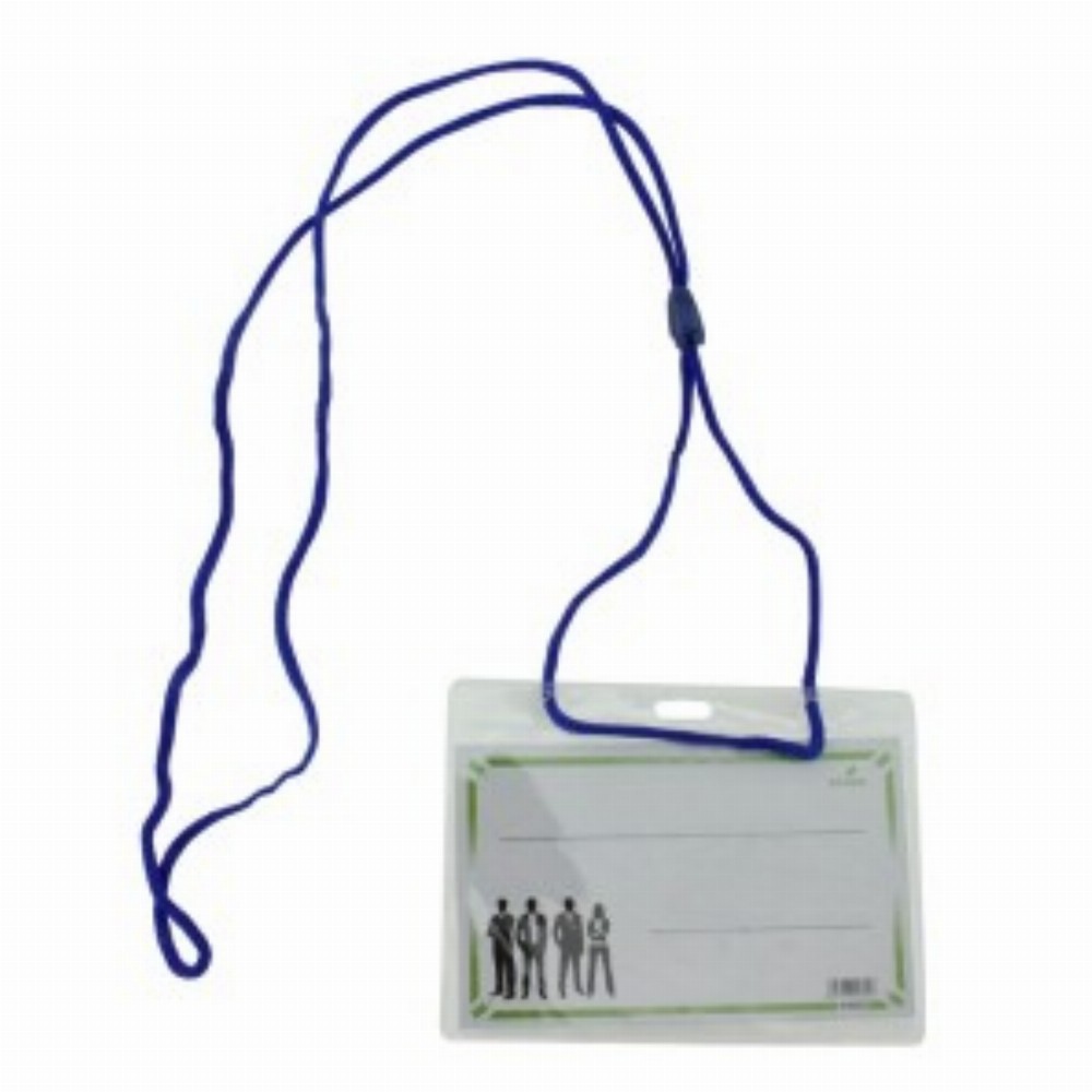 Ecuson Orizontal Cu Snur Albastru 100 Buc