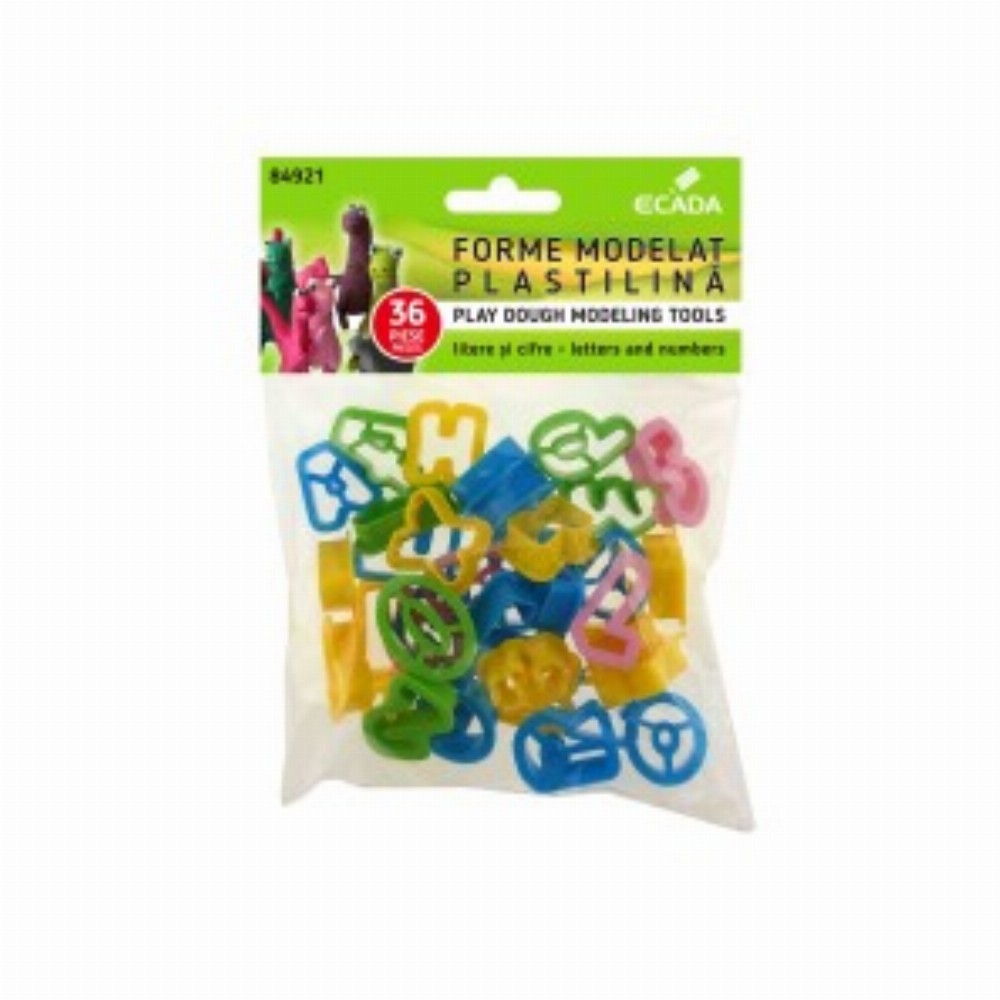 Forme Modelat Plastilina 36 Litere Si Cifre