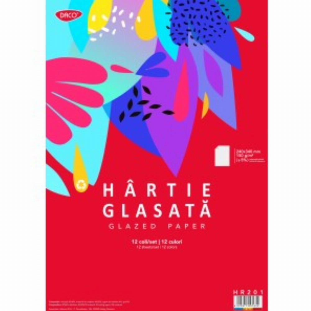 Hartie Glasata Lucioasa 24x34cm 12 File Set 20 Buc