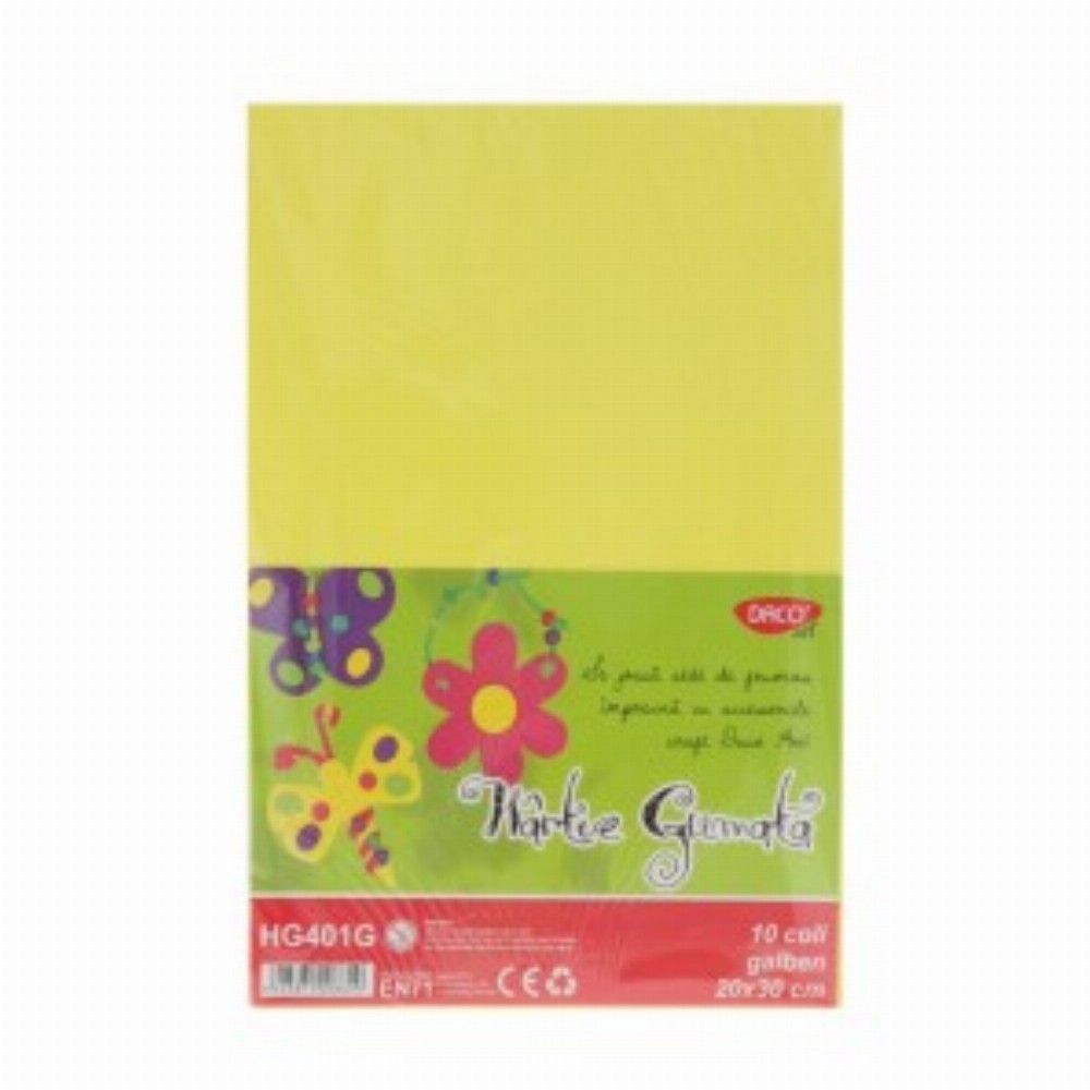 Hartie Gumata 20x30 Cm 10coli Galben