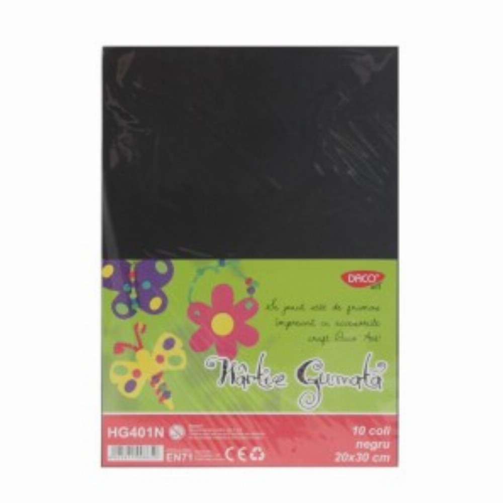 Hartie Gumata 20x30 Cm 10coli Negru
