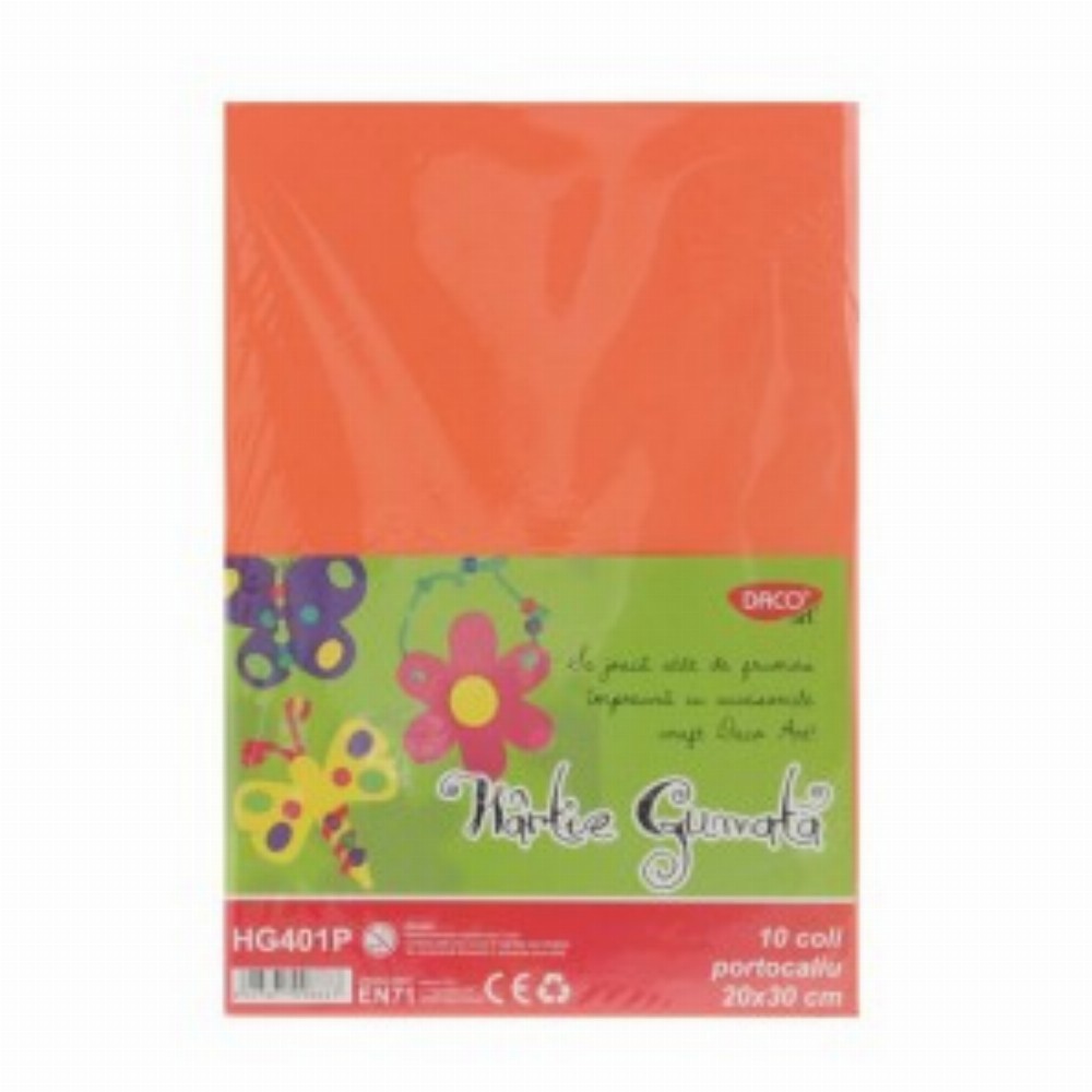 Hartie Gumata 20x30 Cm 10coli Portocaliu