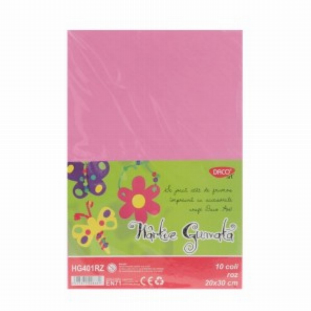 Hartie Gumata 20x30 Cm 10coli Roz