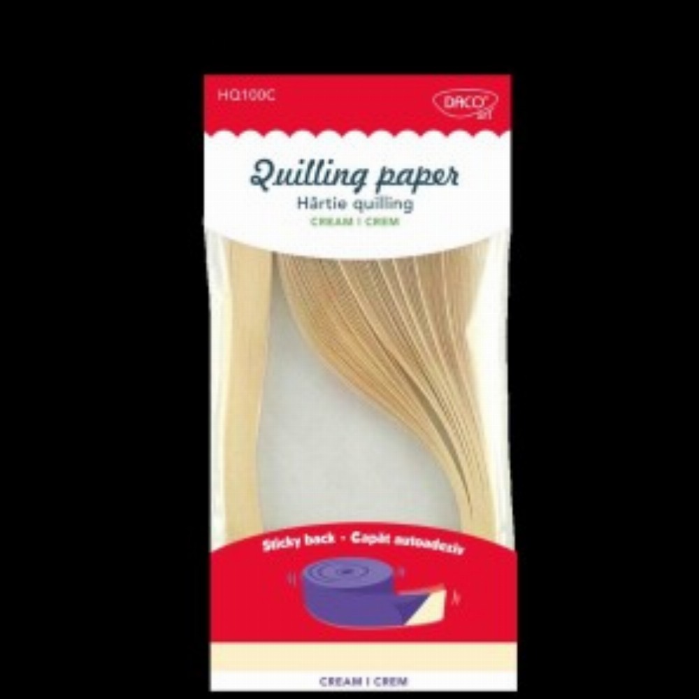 Hartie Quilling Aa Crem 42.5x0.5cm 100 Set