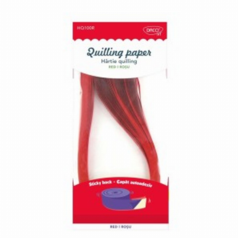 Hartie Quilling Aa Rosu 42.5x0.5cm 100 Set