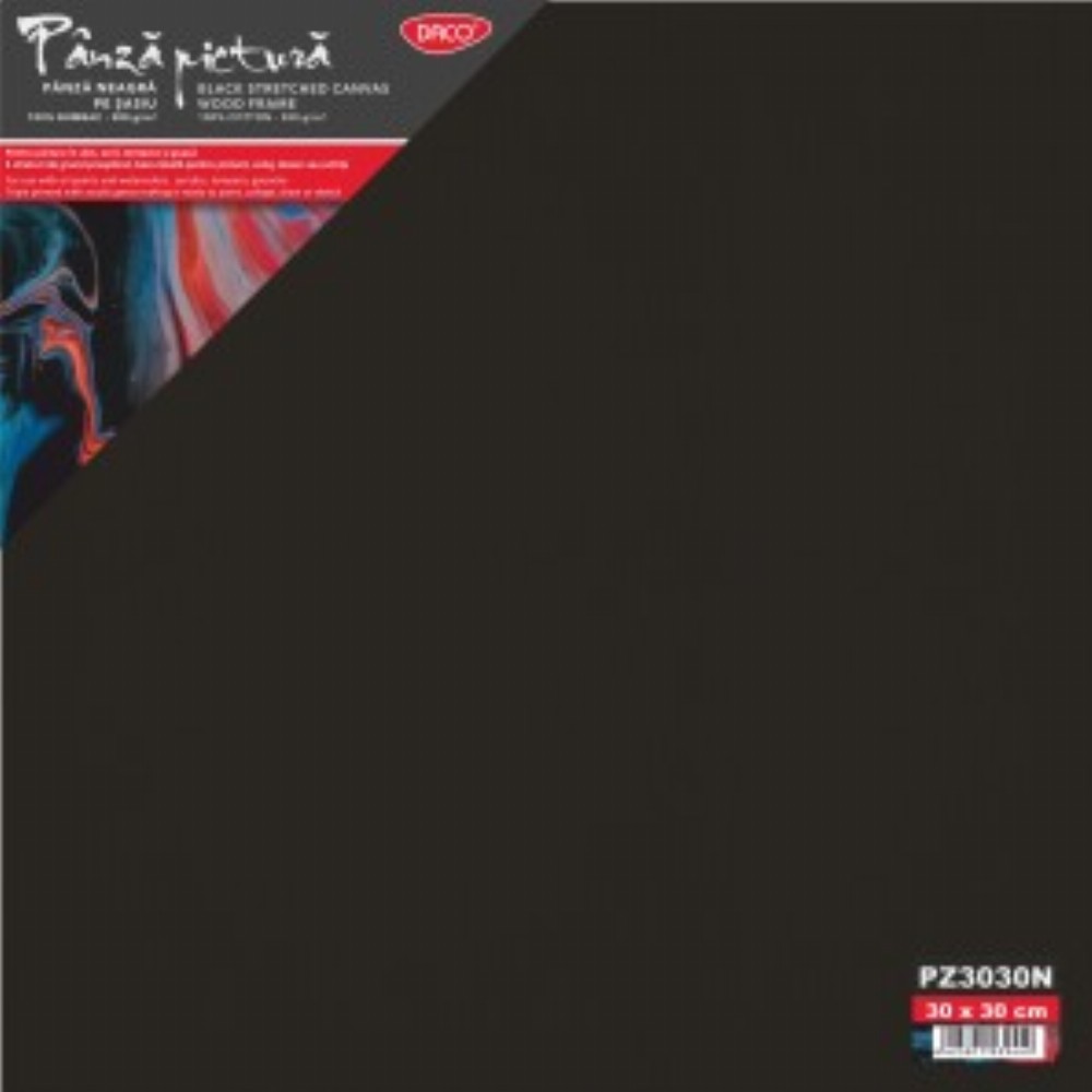 Panza Pictura Neagra Pe Sasiu 30x30cm