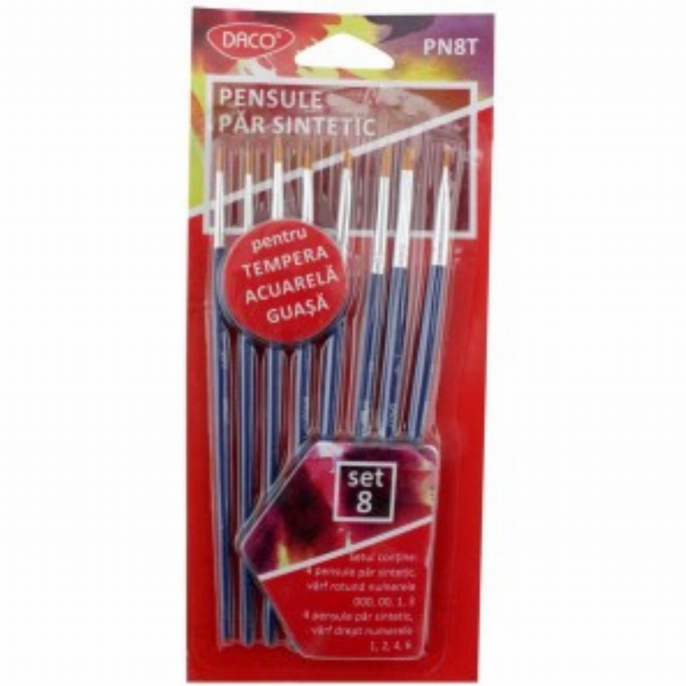 Pensule Set 8 Par Sintetic