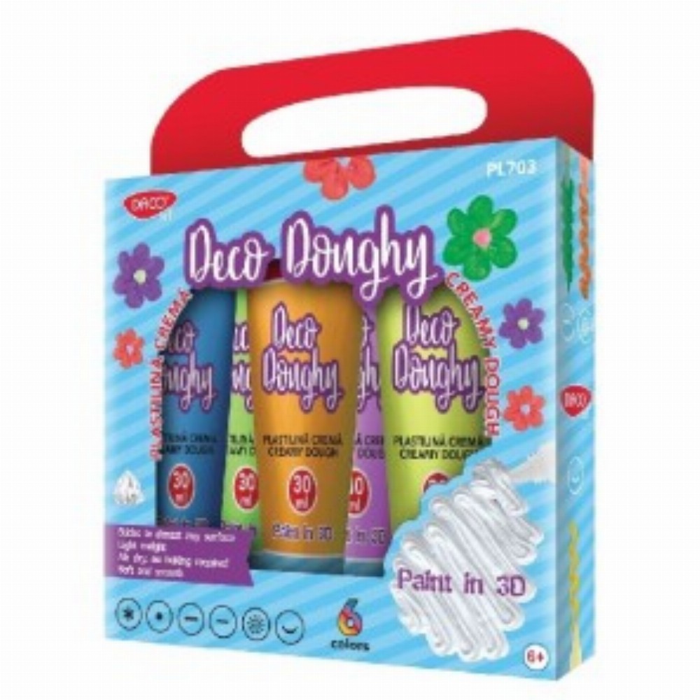 Plastilina Crema 6x30ml Deco Doughy